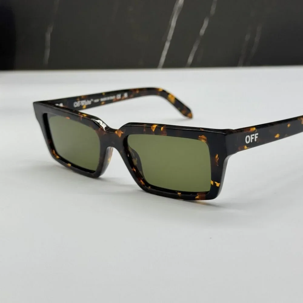 NEW OFF-WHITE OERI13A WARREN 6055 SUNGLASSES UNISEX HAVANA SQUARE EYEWEAR